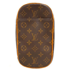 Louis Vuitton Monogram Leather Brown Pochette Ganjou Body Bag